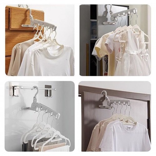 Foldable 5-Hole Clothes Drying Rack: Portable Travel Clothes Hanger |image