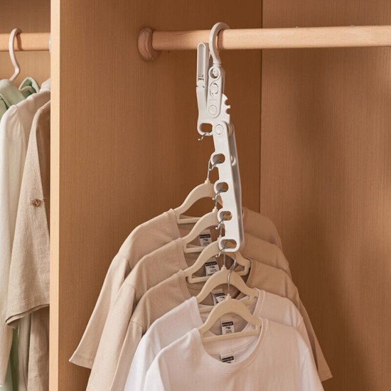 Foldable 5-Hole Clothes Drying Rack: Portable Travel Clothes Hanger |image