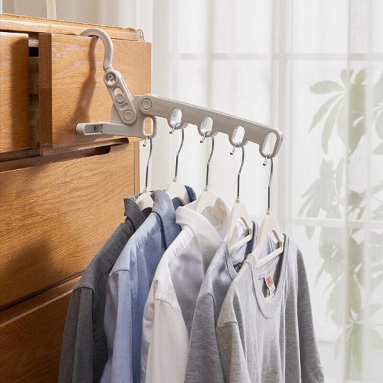 Foldable 5-Hole Clothes Drying Rack: Portable Travel Clothes Hanger |image