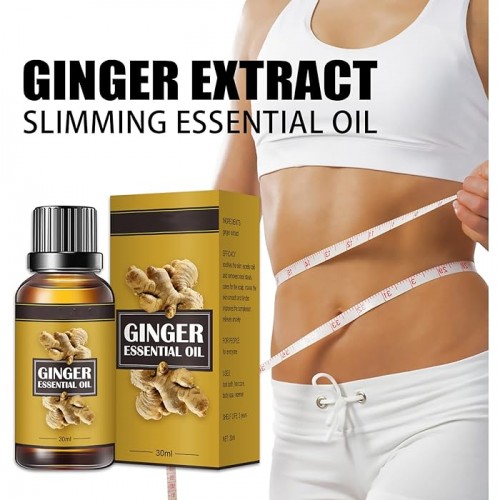Ginger Essential Oil Belly Drainage and Wellness in a Big Bottle |image