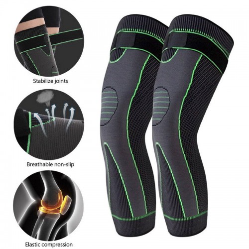 Extended Acupressure Sports Knee Pads: Self-Heating Shaping Knee Sleeve |image