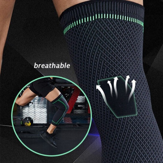 Extended Acupressure Sports Knee Pads: Self-Heating Shaping Knee Sleeve |image