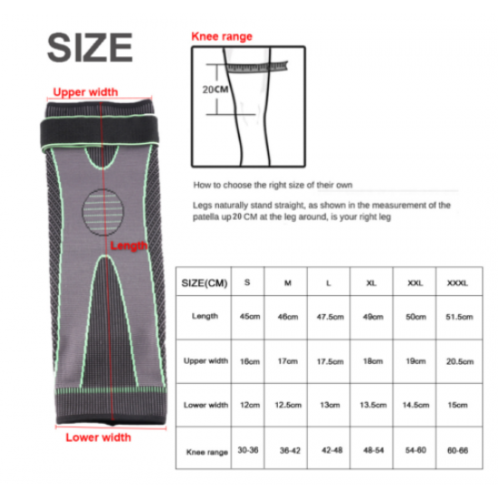Extended Acupressure Sports Knee Pads: Self-Heating Shaping Knee Sleeve |image