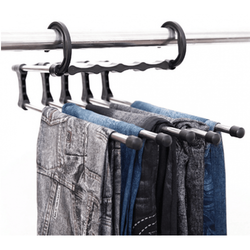 Stainless Steel Pants Hanger in Compact Design for Closet Efficiency Compact Stainless Steel Pants Hanger - Efficient Closet Storage Solution |image