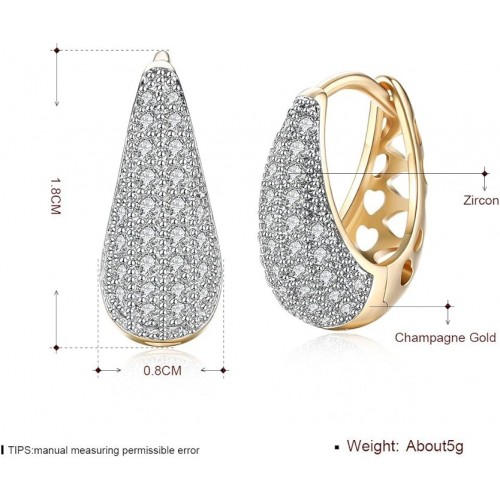 Zircons Engraved Hearts Tassel Long Earring Gifts For Women Gold |image