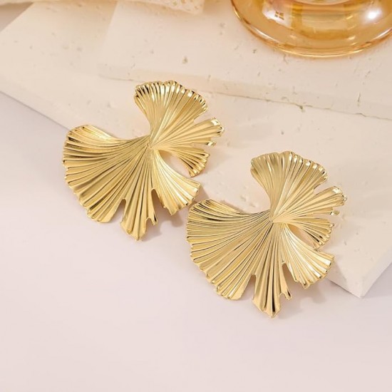 Gold Large Geometric Statement Dangle Earrings - Women's Jewelry