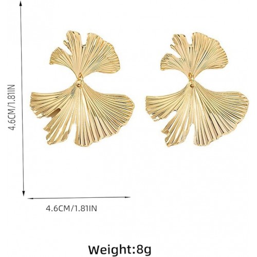 Gold Large Geometric Statement Dangle Earrings - Women's Jewelry