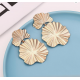 Gold Flower Earrings For Women Exaggerated Party Jewelry |image