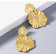 Gold Flower Earrings For Women Exaggerated Party Jewelry |image