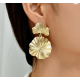 Gold Flower Earrings For Women Exaggerated Party Jewelry |image