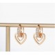Stylish Drop Earrings With Rhinestone Heart Decor Gold