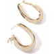 Glamorous Gold Mesh Hoop Earrings With Crystals For Women