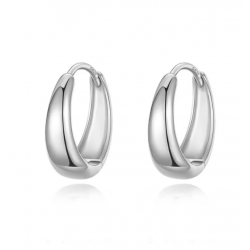 Bold And Beautiful Chunky Silver Hoop Earrings