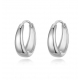 Bold And Beautiful Chunky Silver Hoop Earrings