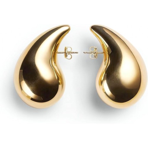 Elegant Teardrop Gold Earrings A Timeless Classic |image