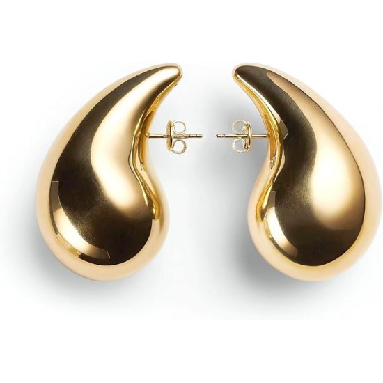 Elegant Teardrop Gold Earrings A Timeless Classic |image