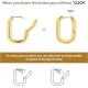 Gold Plated U Shape Chunky Circle Hoop Earrings |image