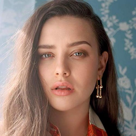 Gold Plated U Shape Chunky Circle Hoop Earrings |image