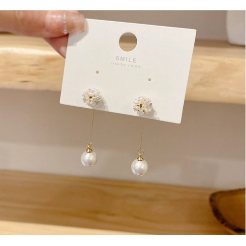 Elegant Gold Drop Earrings With Freshwater Pearls |image