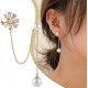 Trendy Light Luxury Exquisite Rhinestone Flower Pearl Earrings |image