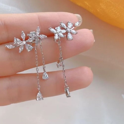 Sterling Silver Leaves Wrap Earrings Crawler For Women |image