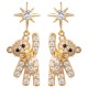 Embrace Whimsy With Gold Teddy Bear Earrings |image