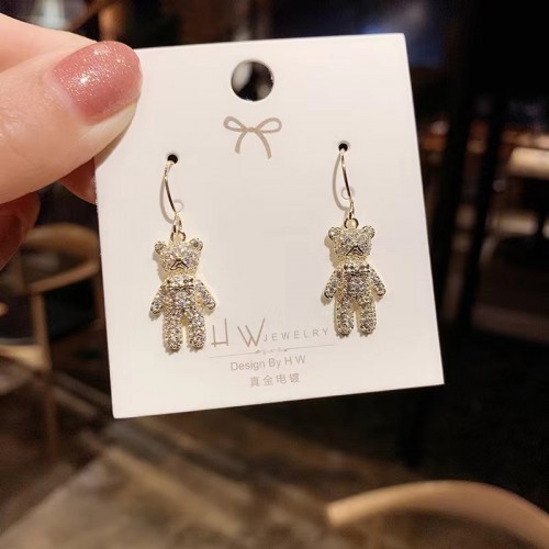 Emulation Little Bear Ear Studs Original Refreshing Metal Small Earrings |image