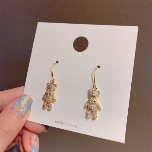 Emulation Little Bear Ear Studs Original Refreshing Metal Small Earrings |image