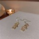 Emulation Little Bear Ear Studs Original Refreshing Metal Small Earrings |image