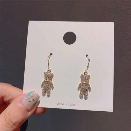 Emulation Little Bear Ear Studs Original Refreshing Metal Small Earrings |image