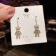 Emulation Little Bear Ear Studs Original Refreshing Metal Small Earrings |image