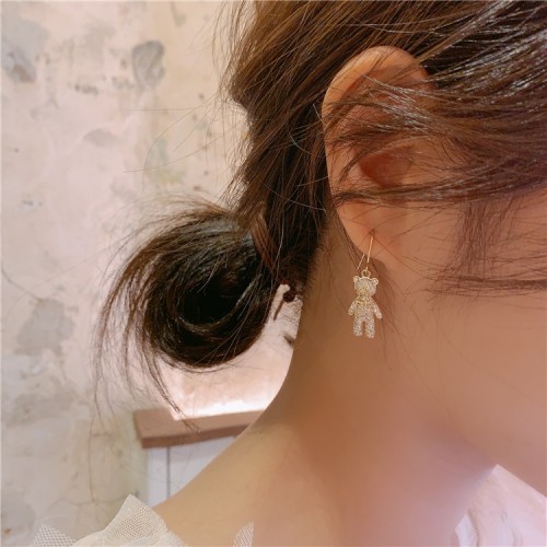 Emulation Little Bear Ear Studs Original Refreshing Metal Small Earrings |image