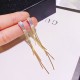 Women's Full Rhinestone Long Tassel Earrings Simple Party Jewelry |image