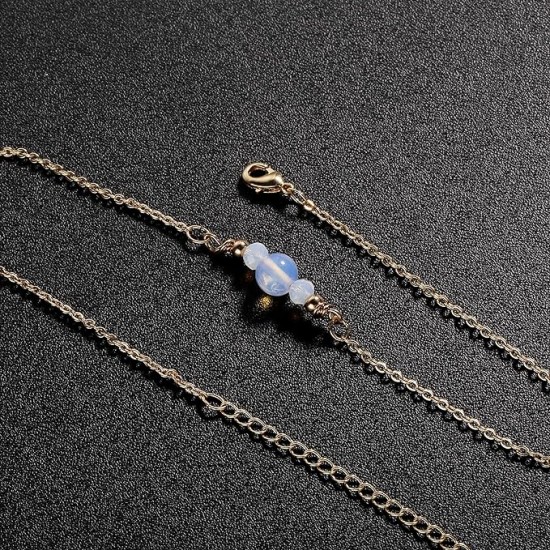 Dainty Simple Chain Anklet For Women The Dainty Citrine Gemstone Anklet For Women |image