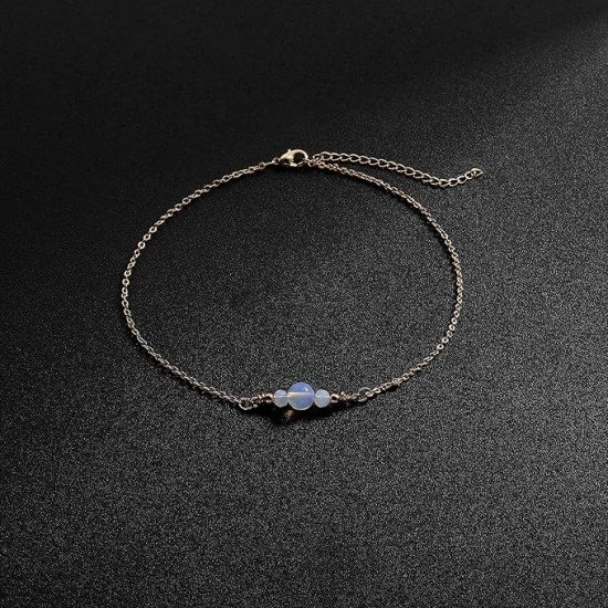 Dainty Simple Chain Anklet For Women The Dainty Citrine Gemstone Anklet For Women |image