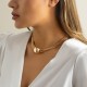 Multi-Layered Material Big Ball Choker Necklace |image