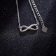 Sterling Silver Infinity Jewelry Set with Diamonds |image