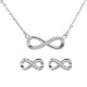 Sterling Silver Infinity Jewelry Set with Diamonds |image