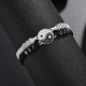 Best Friend Black and White Yin Yang Charm Bracelets-Silver |image