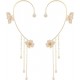 Gold Clip On Ear Cuffs With Butterfly Design |image
