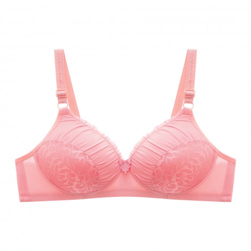 Comfort Breathable Shaping Bralette Adjustable Push Up Bra - Pink |image