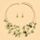 Bohemian Multi Layer Crystal Necklace Set For Women-Green |image
