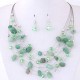 Bohemian Multi Layer Crystal Necklace Set For Women-Green |image