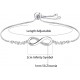 Silver Infinity Bracelet With Swarovski Crystals |image