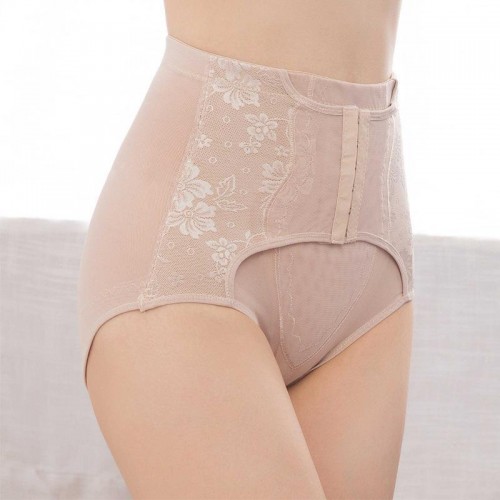 Lace Corset Slim Panties Sexy Lingerie Body Shapewear-Biege |image