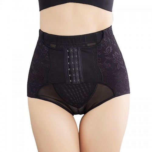 Lace Corset Slim Panties Sexy Lingerie Body Shapewear-Black |image