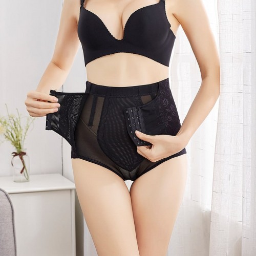 Lace Corset Slim Panties Sexy Lingerie Body Shapewear-Black |image