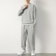 Men's Waffle Tracksuit For Spring & Autumn (2Pcs) - Grey |image