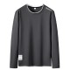 Trendy Cotton Sweatshirts For Men White Color Round Neck Long Sleeve - Black |image