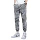 Men's Camo Sweatpants With Multi Pockets-Grey |image